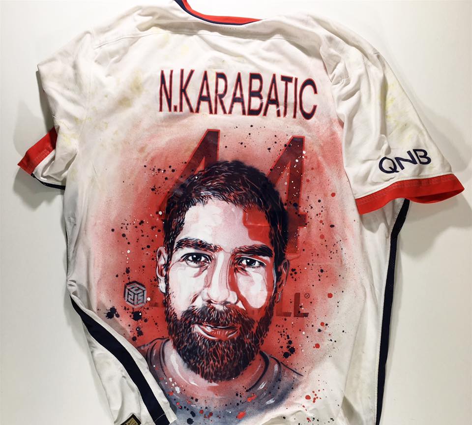 Maillot de nicolas Karabatic avec sa photo